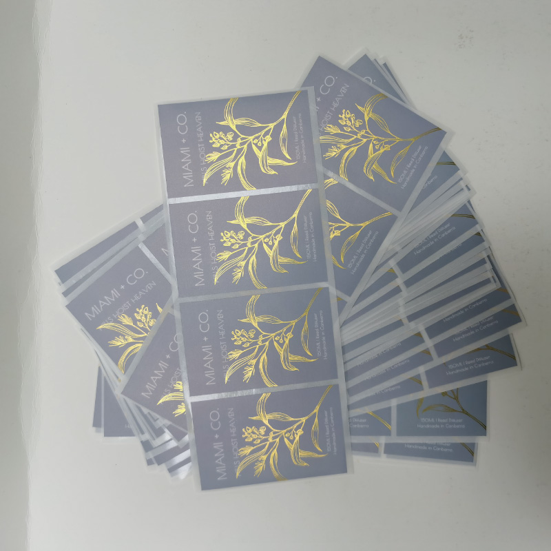 Custom logo Sticker Waterproof Private Candles Label Matte Gold Metallic Shiny Sticker Label Printing for Candle Jars